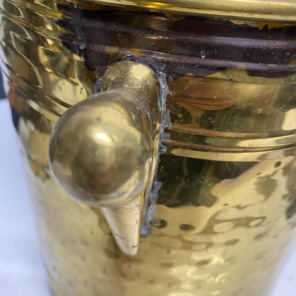 Lacquered Brass Decorative Divided Container